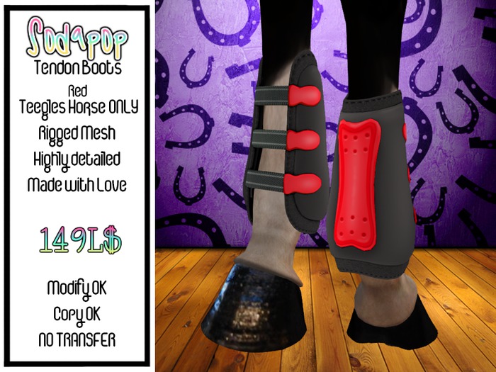Tendon Boots - Red