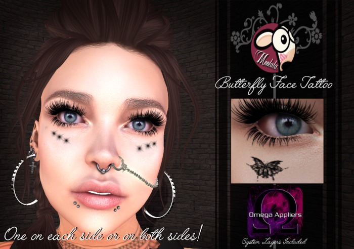 ~*Moolala*~ Butterfly Face Tatoo{Attach Me}
