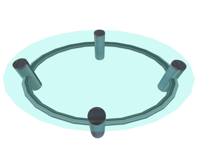 Brushed Chrome Oval Coffee Table and Round End Tables Copy/Mod