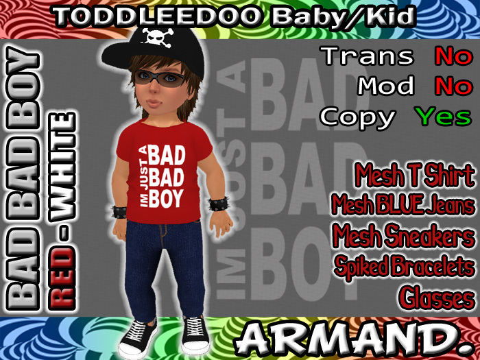 --ARMAND-- BAD BAD BOY - RED-WHITE