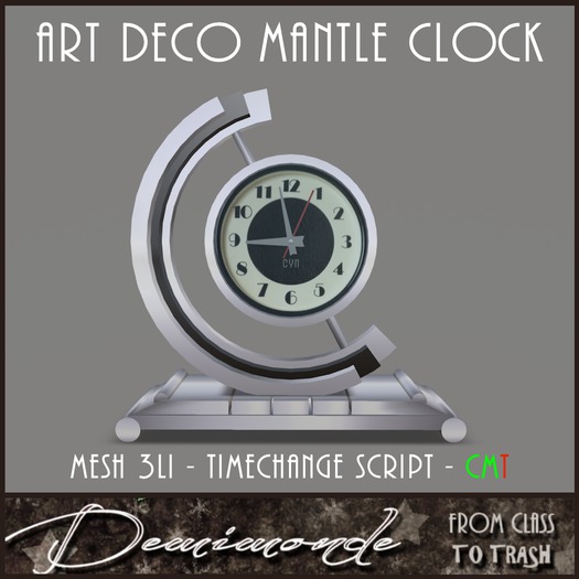 [CYN] Art Deco Mantle Clock