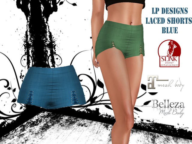 LP Designs Laced Shorts Blue