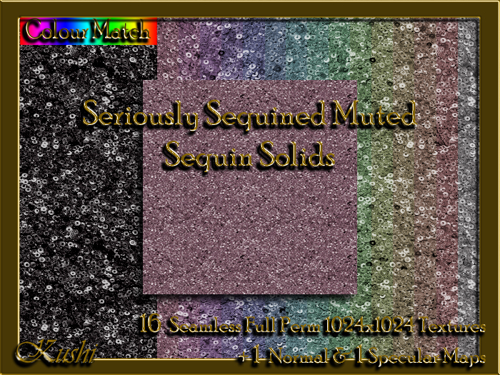 Seriously Sequined MUTED SEQUIN Solids Textures 