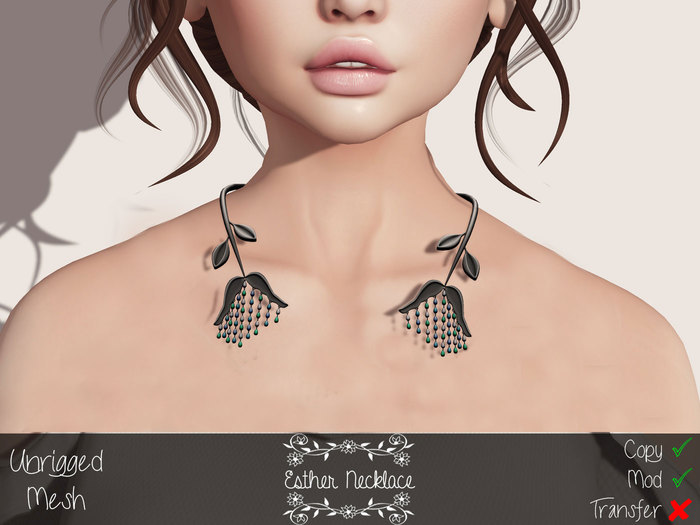 **Sexy Princess** Esther Dark Silver Necklace