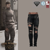 Legal Insanity - Kanye black ripped jeans