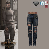 Legal Insanity - Kanye dark blue ripped jeans