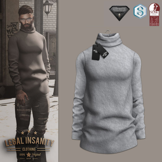 Legal Insanity - Martin grey sweater