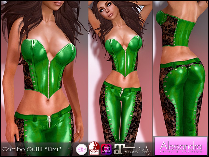 ALESSANDRA - Leather Combo Saint Patrick Green
