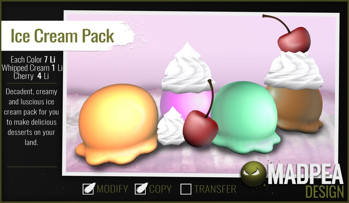 *MadPea Ice Cream Pack Boxed