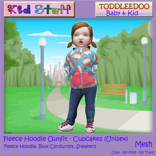 KS TD Fleece Hoodie Cupcakes