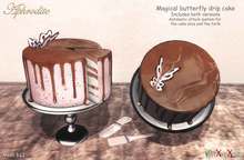 Aphrodite Magic butterfly drip cake