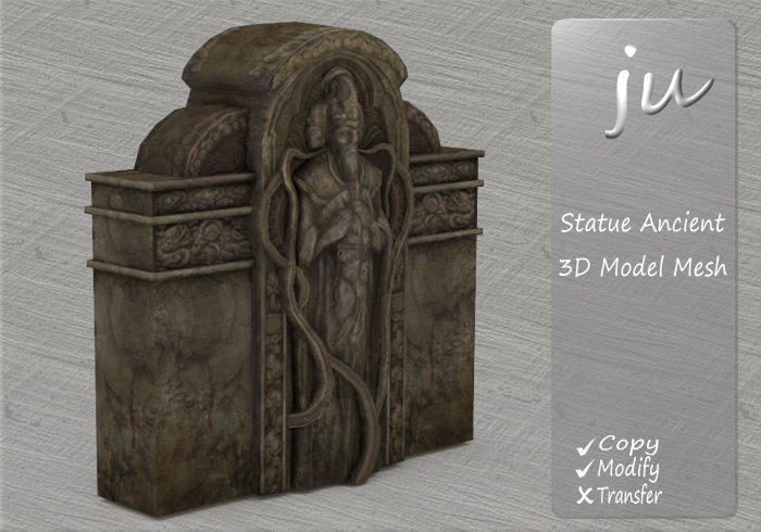 JU Statue Ancient 3D Model Mesh