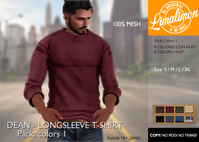  [LimaLimon] Dean Longsleeve T-shirt Pack1 