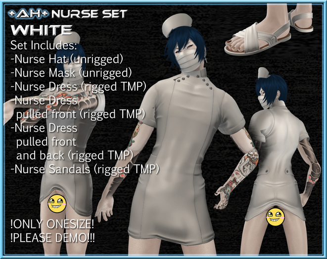 +AH+Nurse Set White