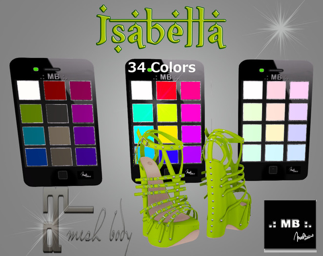 .: MB :. Maitreya Platform Sandals "Isabella" W/HUD