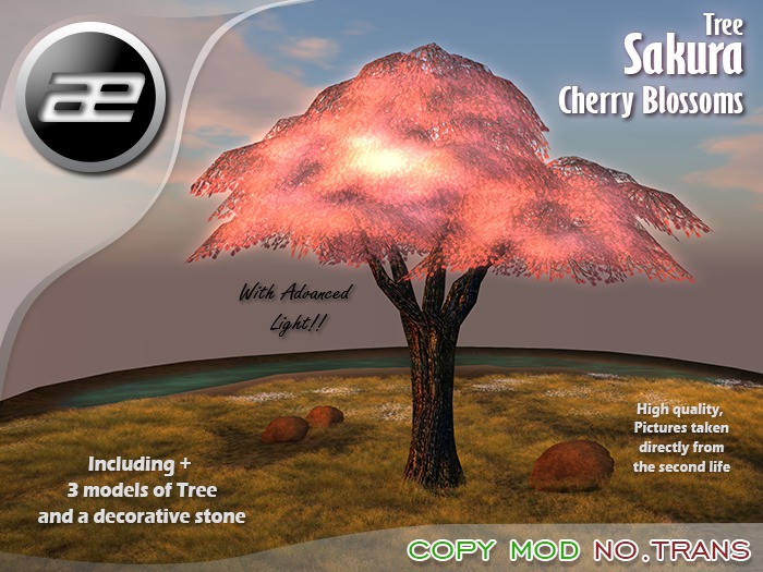 Second Life Marketplace - [AE] Tree Sakura - Cherry Blossoms - Full Mesh