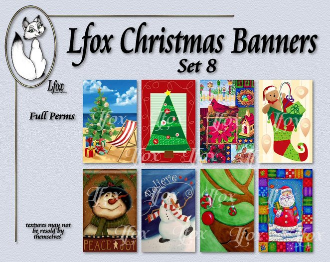 lfox Christmas Banners - Set 8