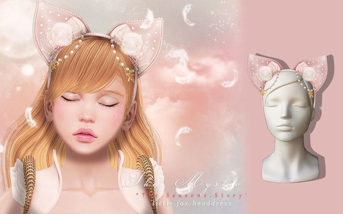 *The Mystic*little fox headdress (Pink)