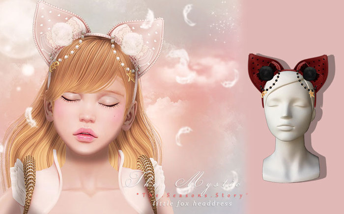 *The Mystic*little fox headdress (Red)