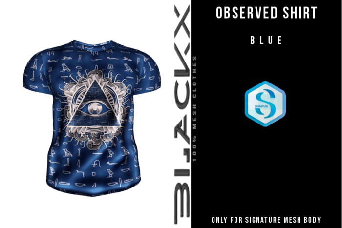 BLACKX // OBSERVED SHIRT + SIGNATURE +  BLUE
