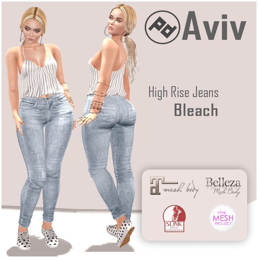 ::Poised:: Aviv High Rise Skinny Jeans - Bleach