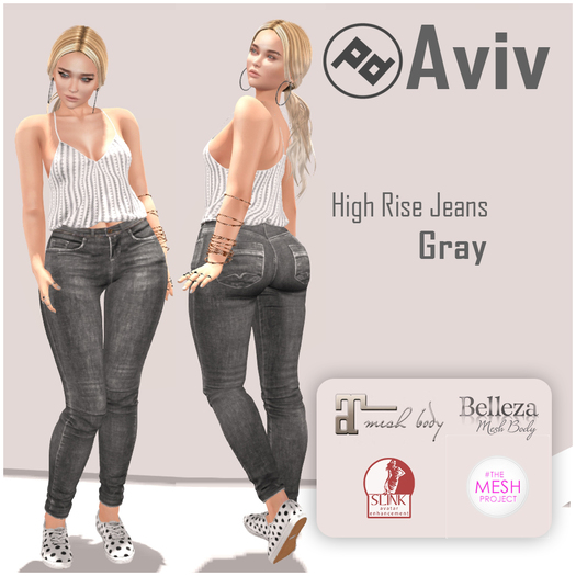 ::Poised:: Aviv High Rise Skinny Jeans - Gray