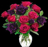 Flowers Red & Purple Roses