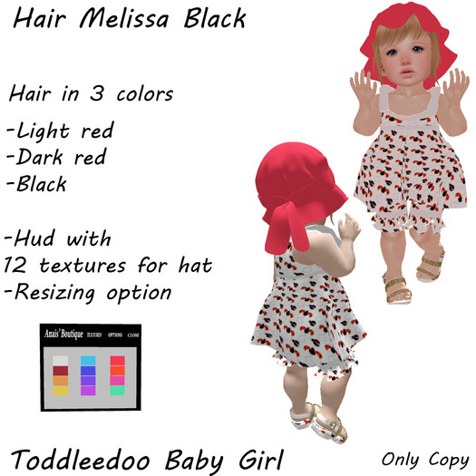 Toddleedoo Hair Melissa Black