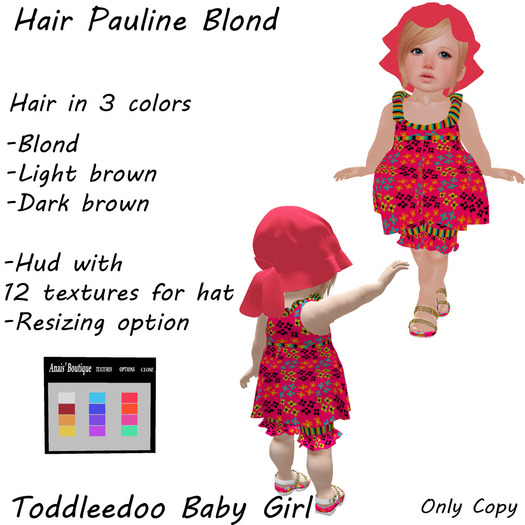 Toddleedoo Hair Pauline Blond Demo