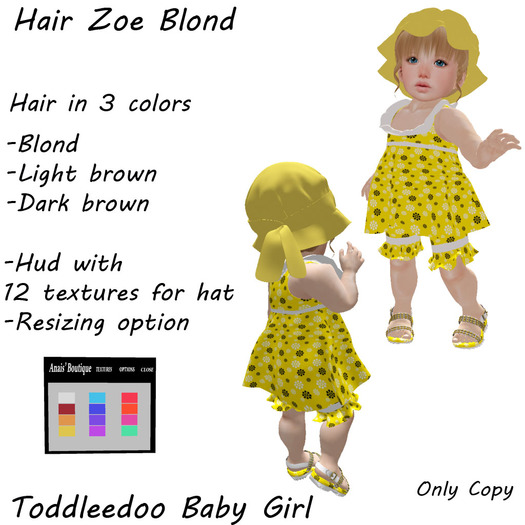 Toddleedoo Hair Zoe Blond Demo