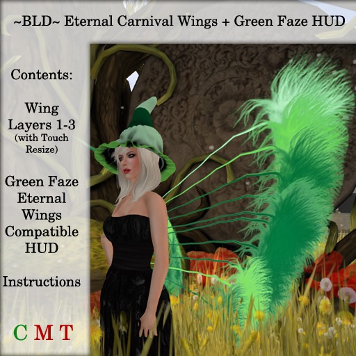 ~BLD~ Eternal Carnival Flexi Wings - With Green Faze HUD