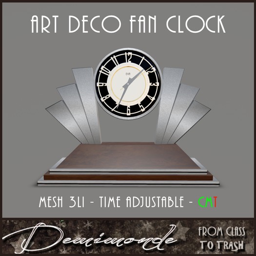 [CYN] Art Deco Fan Clock