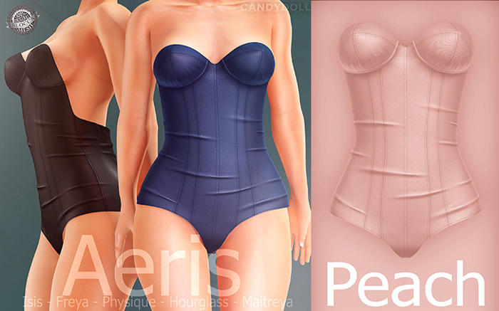 _CandyDoll_Aeris Bodysuit Peach