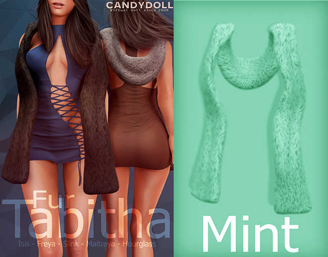 _CandyDoll_Tabitha Fur Stole Mint