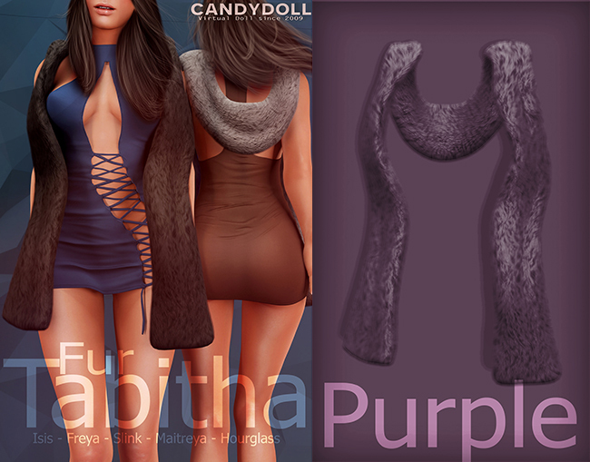 _CandyDoll_Tabitha Fur Stole Purple
