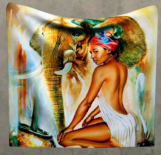 WALL HANGING CANVAS ART DECOR AFRICAN GIRL C/M