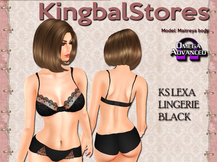 100 [50] KS LEXA LINGERIE BLACK