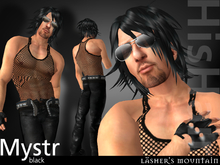 MYSTR BLACK Shoulder Length Ruffled HAIR