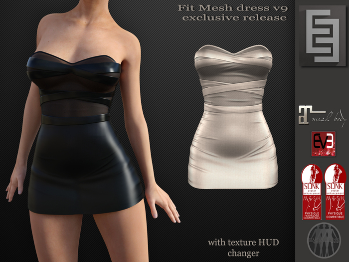 Elven Elder Fit Mesh Dress v9 with HUD Maitreya Slink EVE