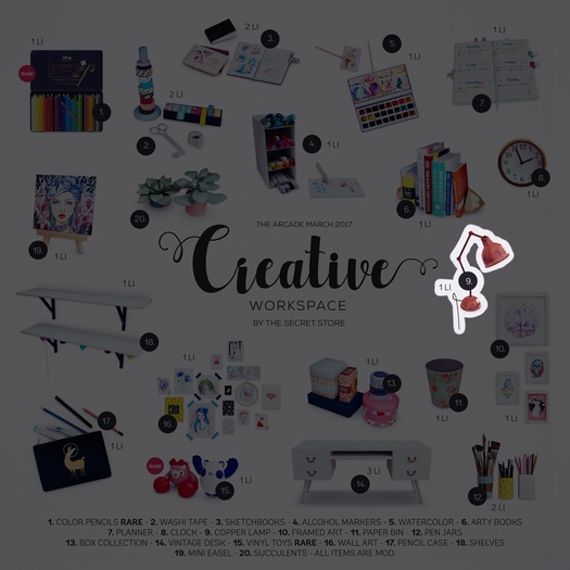 #9 The Secret Store - Creative Workspace - Copper Lamp