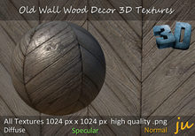JU Old Wall Wood Decor 3D Textures Full Perm
