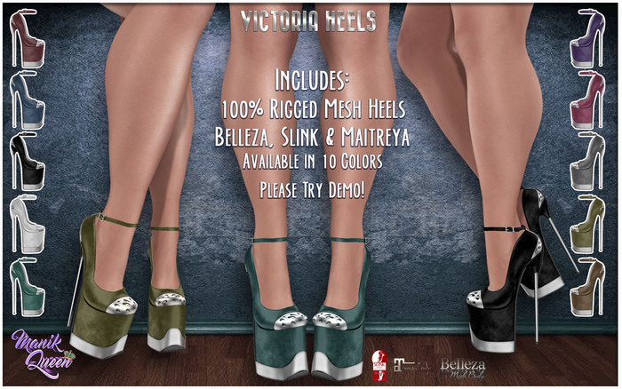 MANIK QUEEN - Victoria Heels - Rouge - Add Me
