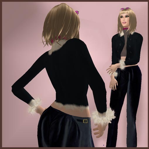 Mitsu bomber and velvet pant set