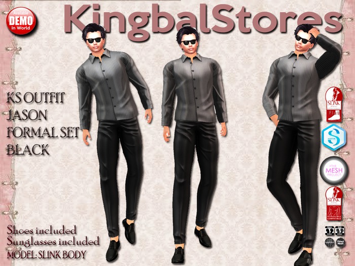 KS OUTFIT JASON FORMAL SET BLACK