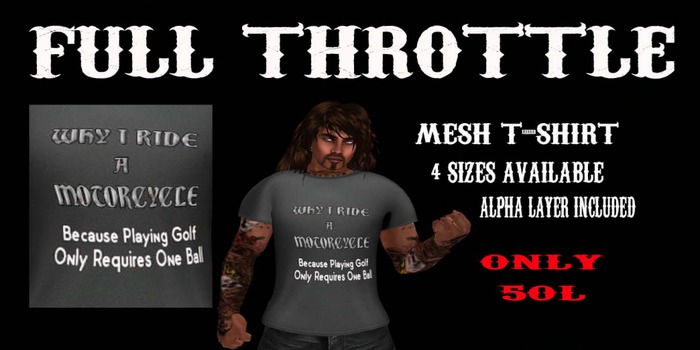 Full Throttle Bag -M - Black Why I Ride