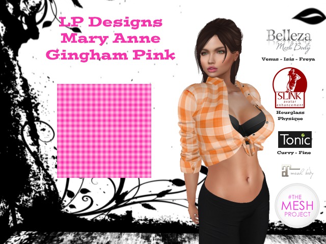 LP Designs Mary Anne - Pink Gingham -
