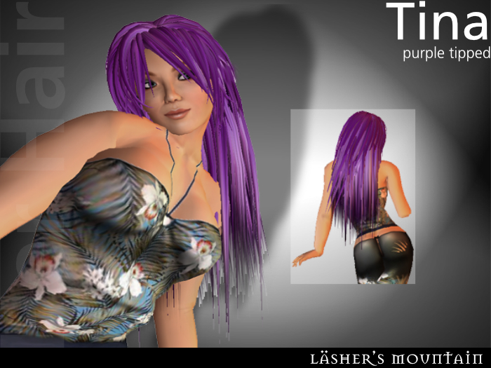 TINA Purple Fine LONG FLEXI HAIR