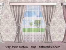 "Joy" Curtain with Cornice & Retractable Sheer - Nap