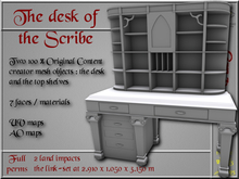 Desk of the scribe - 2 LI  - 2 FULL PERMS Meshes