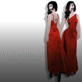 Valentina E. Tangled Web Gown Crimson